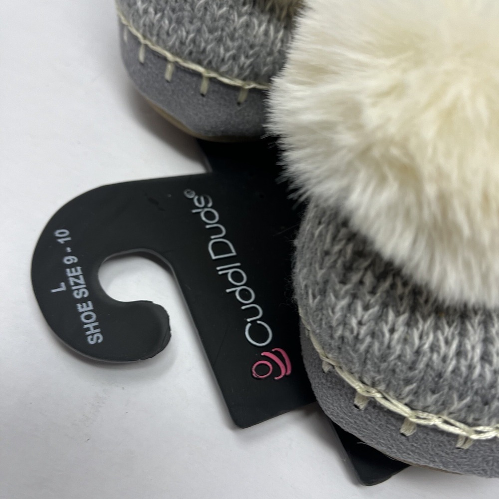 Cuddl Duds Twist Knit Slipper Bootie with Sherpa Lining Size Large 9-10 NEW - Picture 5 of 9
